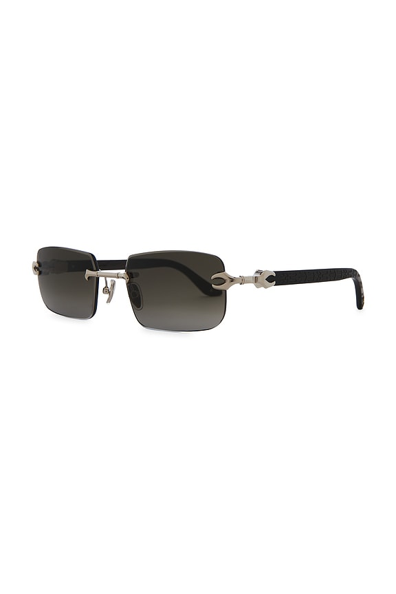 view 2 of 3 LUNETTES DE SOLEIL HYDRA in BLACK TINT SILVER HYDRA