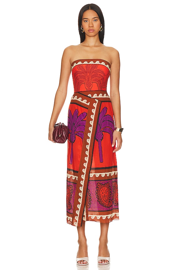 view 2 of 4 MAXIVESTIDO EAST AFRICA HEART in Kilimanjaro Red & Purpura