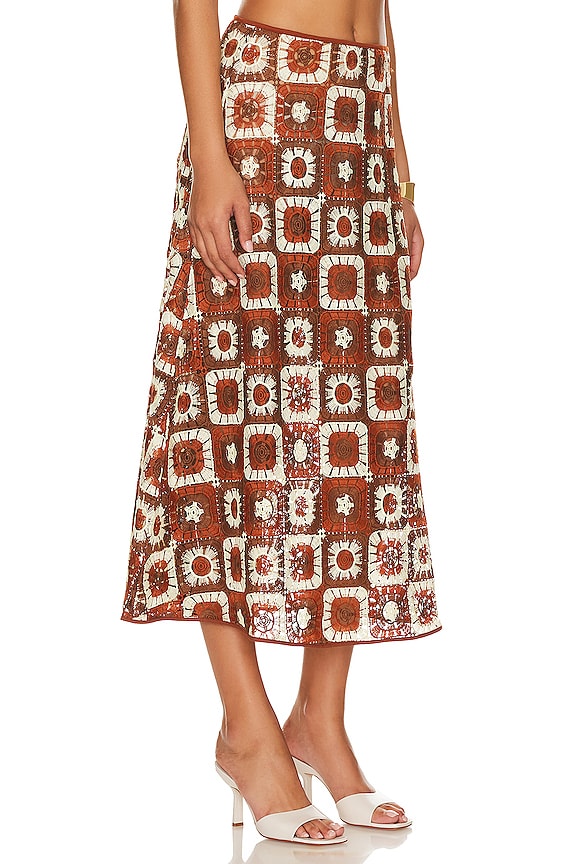 view 2 of 4 JUPE MIDI SPICE ISLAND in Mocha & Ecru