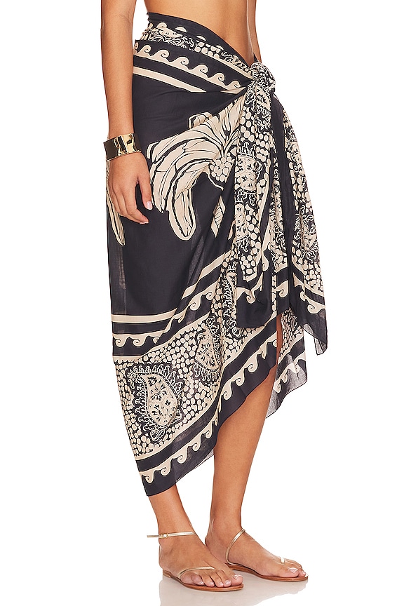 view 2 of 4 Kilimanjaro Pareo in Navy & Ecru