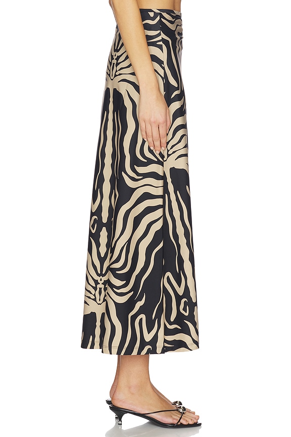 view 2 of 6 Palms Nuevo Destino Midi Skirt in Black & Sand