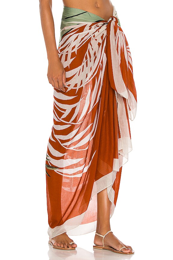 view 2 of 4 Grassy Grape Pareo in Caoba Red