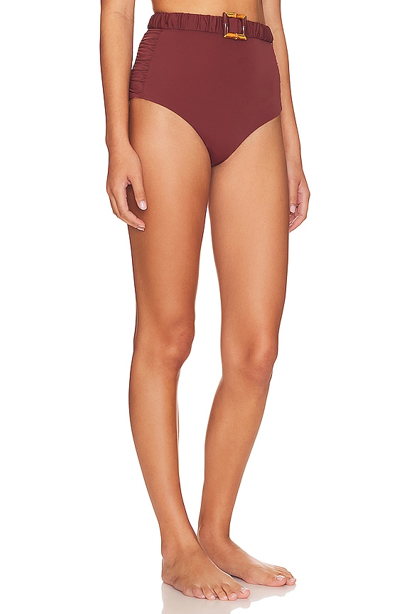 view 2 of 4 BRAGUITAS BIKINI CINTURA ALTA AFRICAN NOMAD in Tobacco & Pink