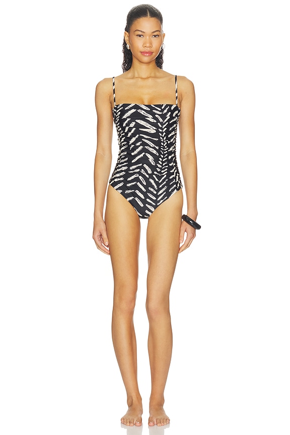 view 1 of 4 MAILLOT DE BAIN 1 PIÈCE WHISPERING TIDES in Black & Ecru
