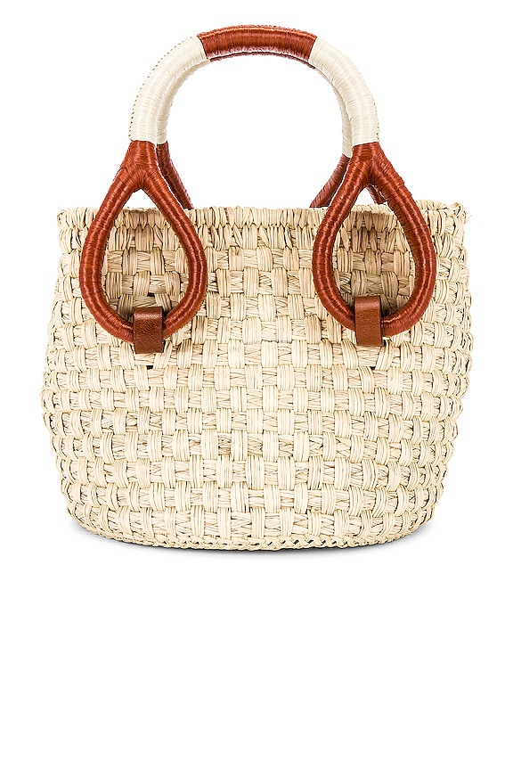 view 2 of 5 Confronting Love Mini Bucket Bag in Ecru & Brown Sienna