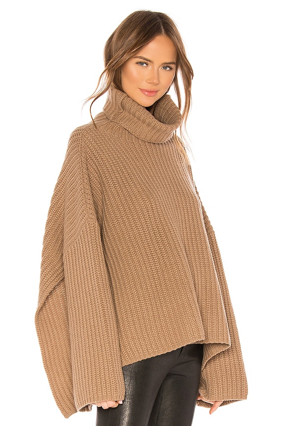 view 2 of 4 Crop Poncho in Camel