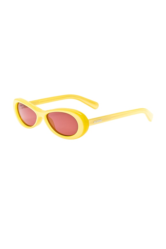 view 2 of 3 Nuvola Sunglasses in Banana, Silver, & Burgundy