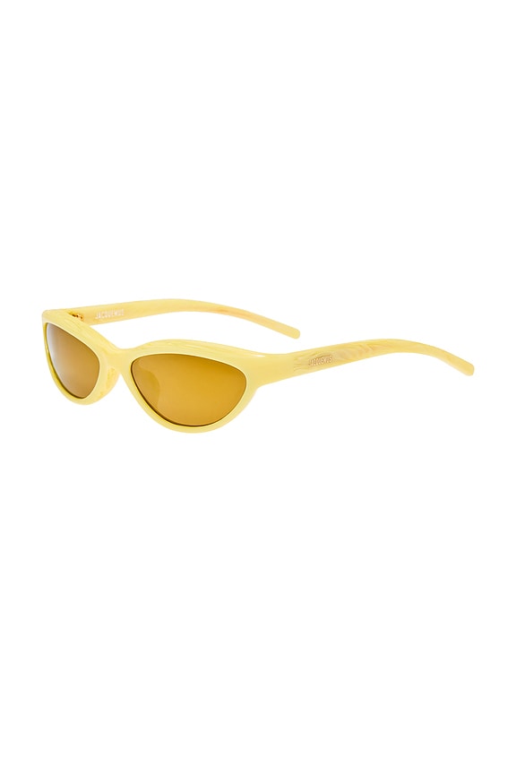 view 2 of 3 LUNETTES DE SOLEIL CURVO in Milky Yellow, Gold, & Bronze