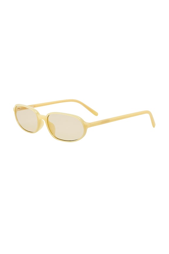 view 2 of 3 Oval Sunglasses in Butter, Light Gold, & Yellow