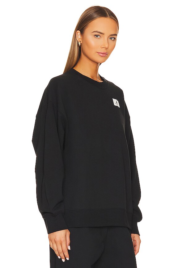 view 2 of 4 Fleece Crew Sweatshirt in Black