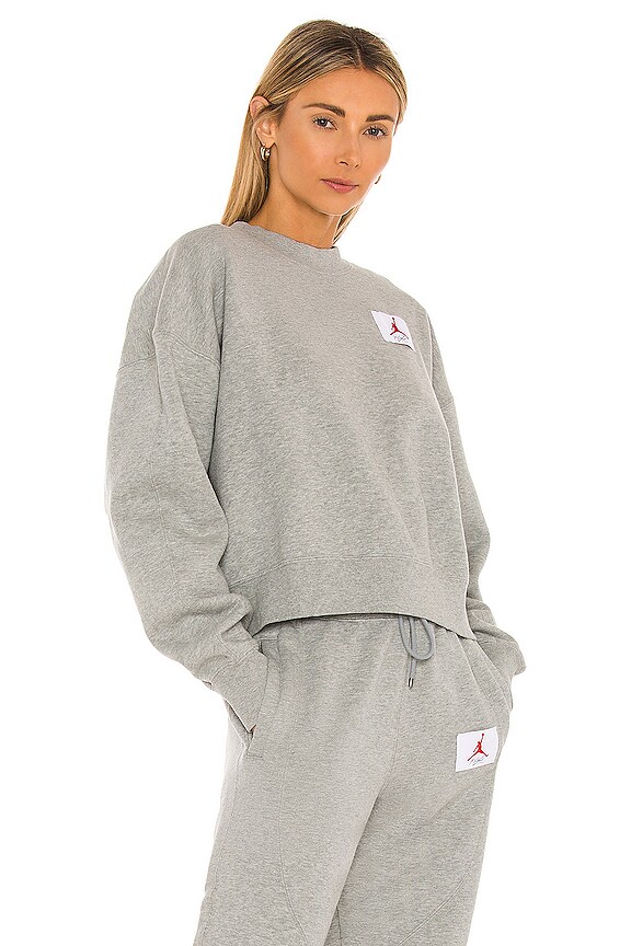 view 2 of 4 Flight Fleece Crew Sweatshirt in Dark Grey Heather
