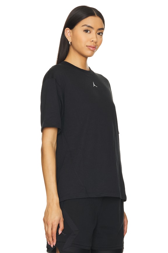 view 2 of 4 Diamond Short Sleeve Top in Black