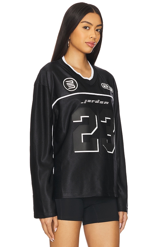 view 2 of 4 Long Sleeve Jersey Top in Black
