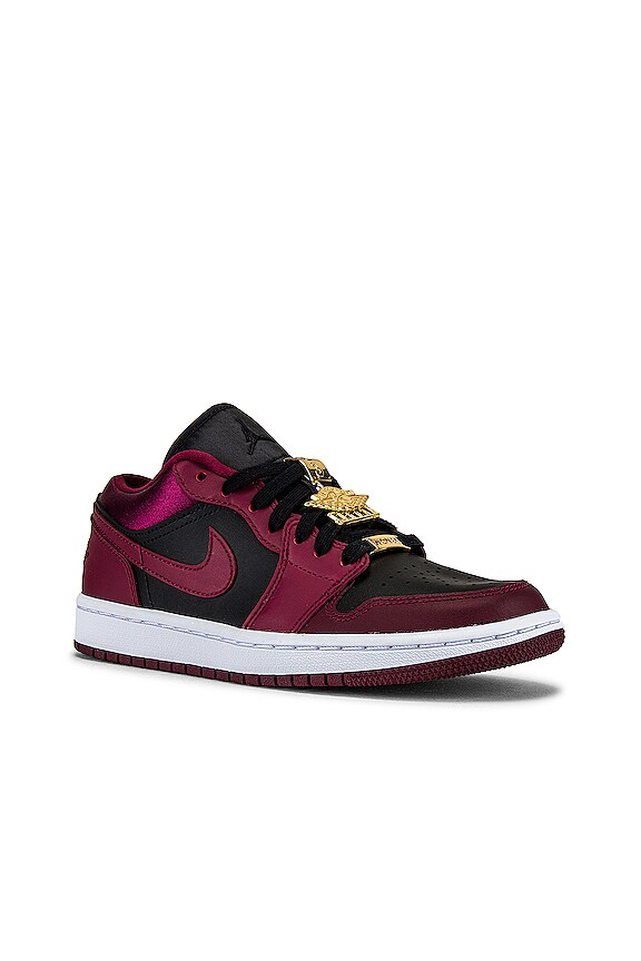 view 2 of 6 Air Jordan 1 Low SE Sneaker in Dark Beetroot, Black & White