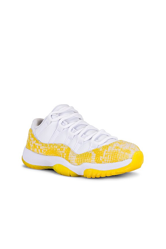view 2 of 6 Air Jordan 11 Retro Low Sneaker in White, Tour Yellow, & White