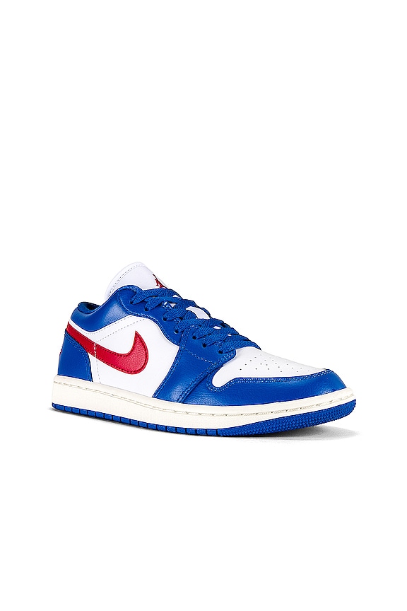 view 2 of 6 Air Jordan 1 Low Sneaker in Sport Blue, Gym Red, White, & Sail