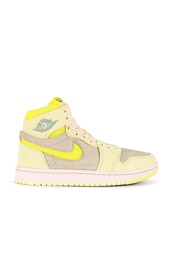 view 1 of 6 Air Jordan 1 Zoom Comfort 2 Sneaker in Citron Tint, Dynamic Yellow, & Muslin