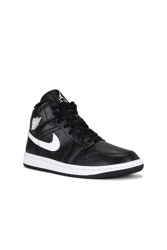 view 2 of 6 SNEAKERS AIR JORDAN 1 MID in Black, White, & Black