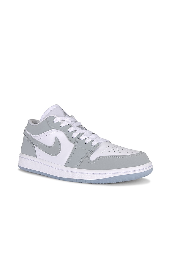 view 2 of 6 SNEAKERS AIR JORDAN 1 LOW in White, Wolf Grey, & Aluminum