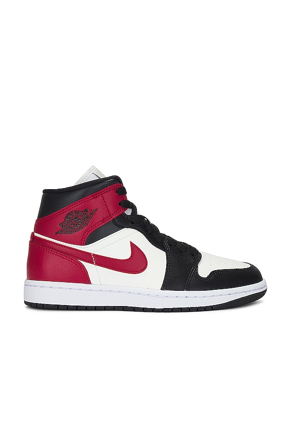 Jordan Air Jordan 1 Mid Sneaker in Sail, Gym Red, Off Noir, & White ...