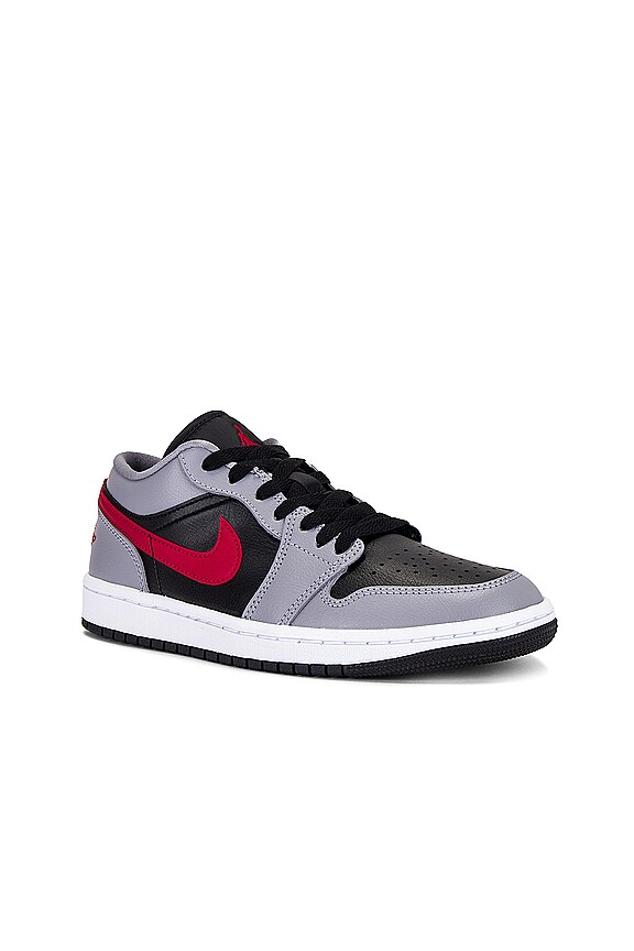 view 2 of 6 КРОССОВКИ AIR JORDAN 1 LOW in Cement Grey, Fire Red, Black, & White