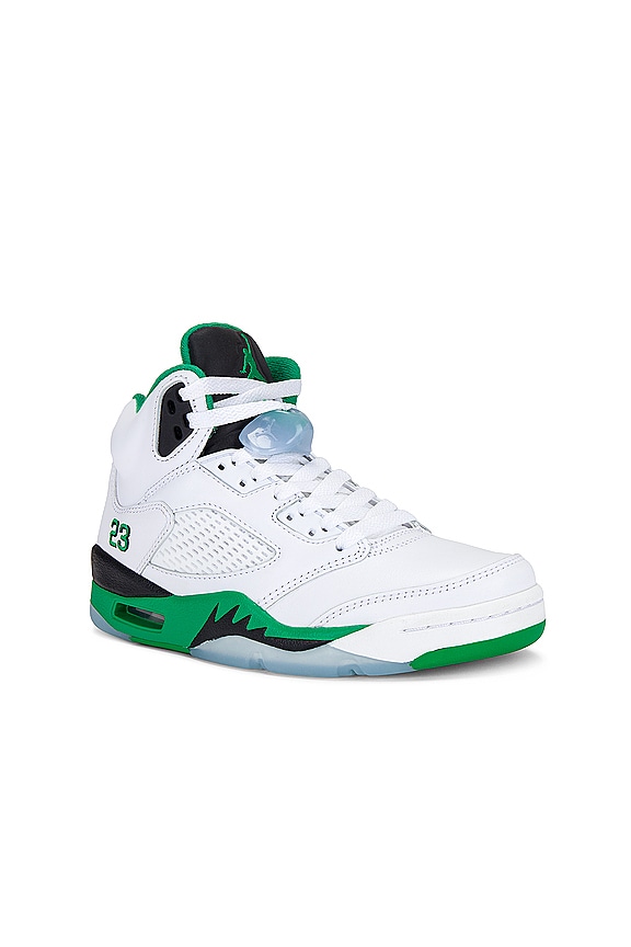 view 2 of 6 ZAPATILLA DEPORTIVA AIR JORDAN 5 RETRO in White, Lucky Green, Black, & Ice Blue