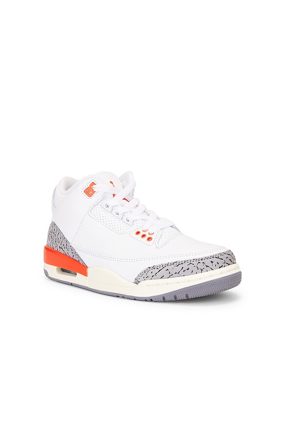 view 2 of 6 Air Jordan 3 Retro Sneaker in White, Cosmic Clay, Sail, & Cement Grey