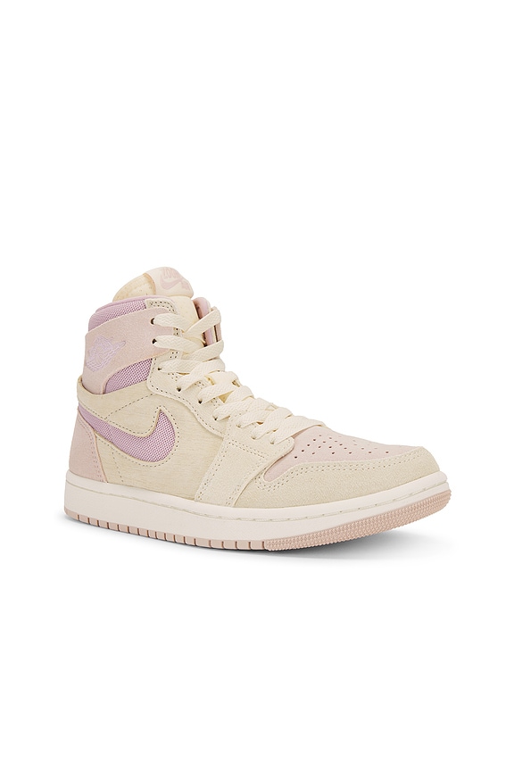 view 2 of 6 КРОССОВКИ AIR JORDAN 1 ZOOM CMFT 2 in Muslin, Plum Chalk, Particle Beige, & Sail