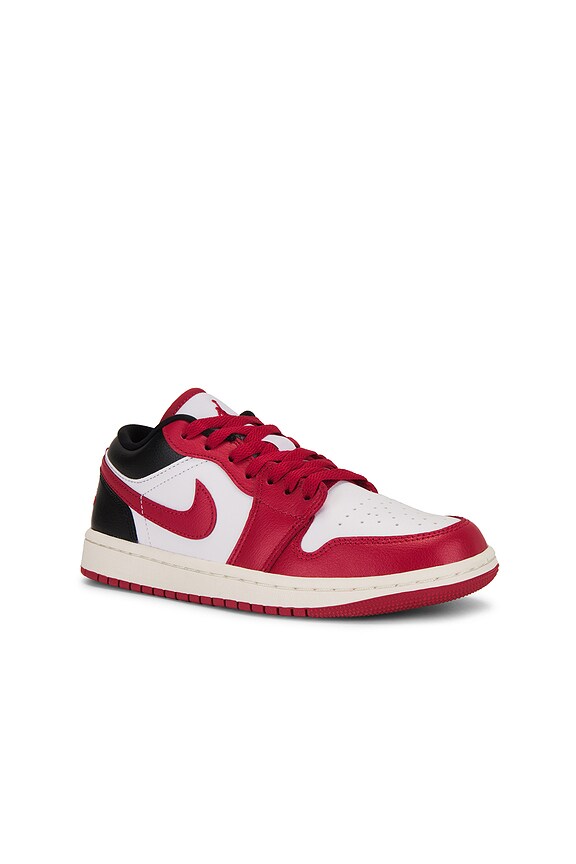 view 2 of 6 Air Jordan 1 Low Sneaker in White, Gym Red, Black, & Sail