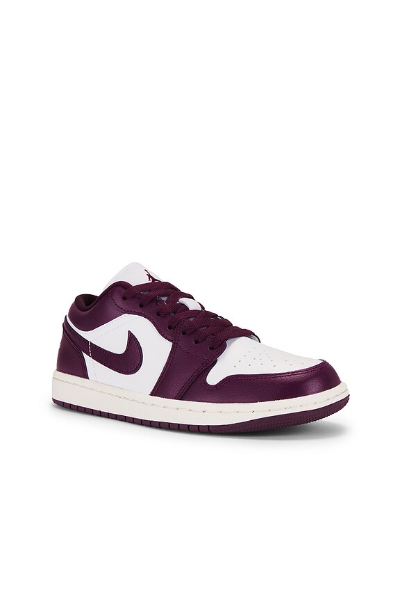 view 2 of 6 КРОССОВКИ AIR JORDAN 1 LOW in White, Bordeaux, & Sail
