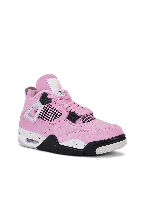 view 2 of 7 Air Jordan 4 Retro Sneaker in Orchid, Neutral Grey-black, & White