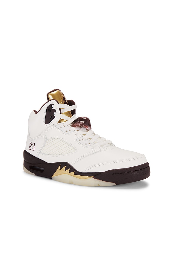 view 2 of 6 Air Jordan 5 Retro Sneaker in Earth, Metallic Gold, Sail, & Muslin