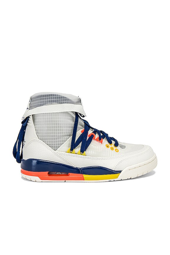 view 1 of 7 Air Jordan 3 Explorer Lite Sneaker in Sail, Blue Void & Turf Orange