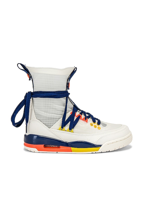 view 2 of 7 Air Jordan 3 Explorer Lite Sneaker in Sail, Blue Void & Turf Orange