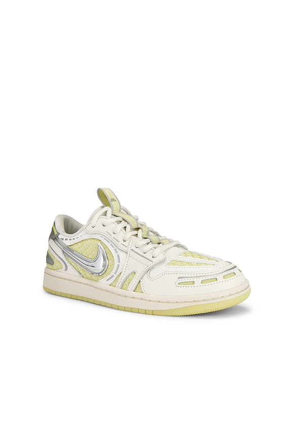 view 2 of 6 Air Jordan 1 Mm Low V3 Sneaker in Sail, Luminous Green & Metallic Silver