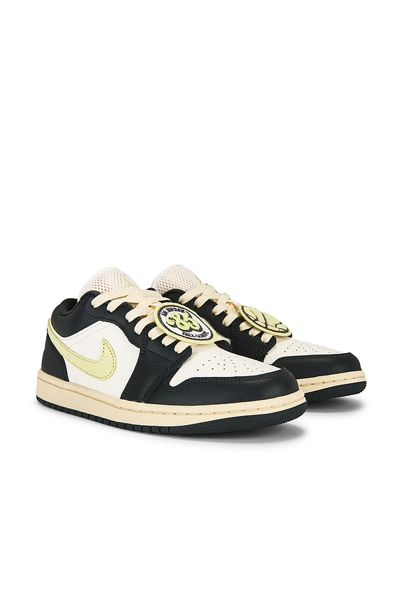 view 2 of 6 Air Jordan 1 Low Se V2 Sneaker in Anthracite, Luminous Green & Sail