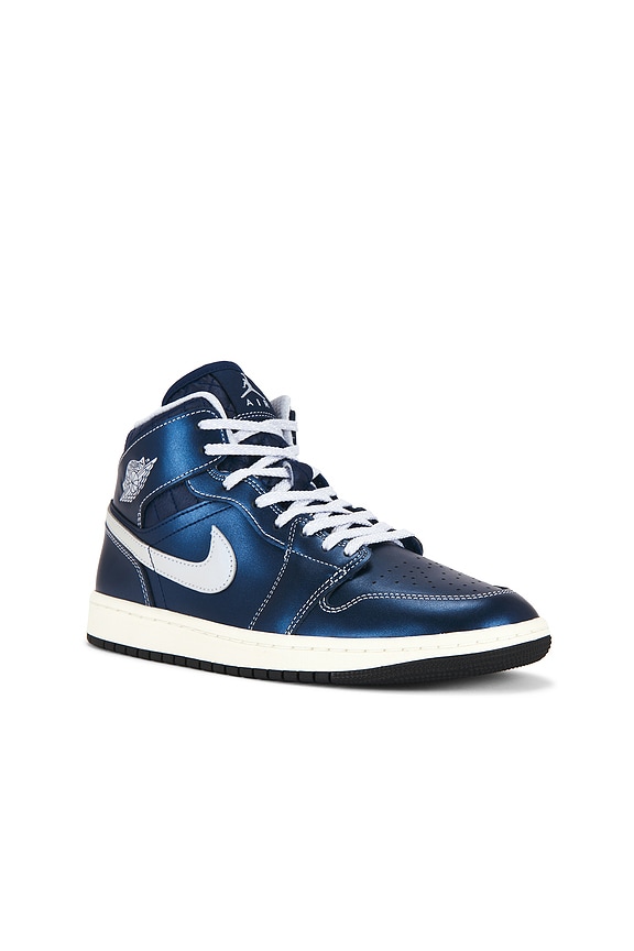 view 2 of 6 Air Jordan 1 Mid SE Sneaker in Black, Ghost, Coconut Milk & Hot Lava