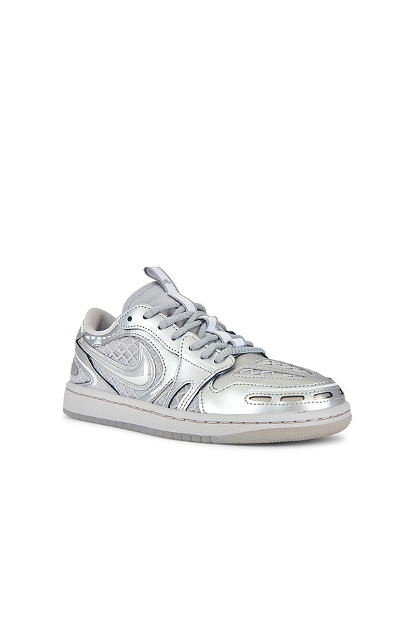 view 2 of 6 Air Jordan 1 MM Low V3 Sneaker in Neutral Grey, Metallic Silver & White