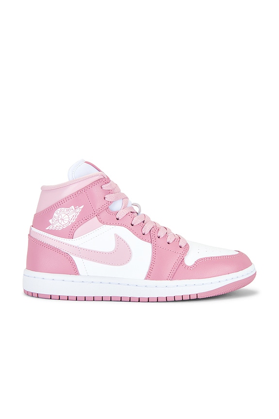 view 1 of 6 SNEAKERS AIR JORDAN 1 MID in Elemental Pink, Sail & Iced Carmine