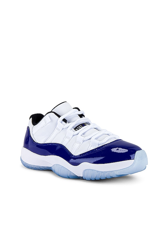 view 2 of 6 Air Jordan 11 Retro Low Sneaker in White, Black & Concord