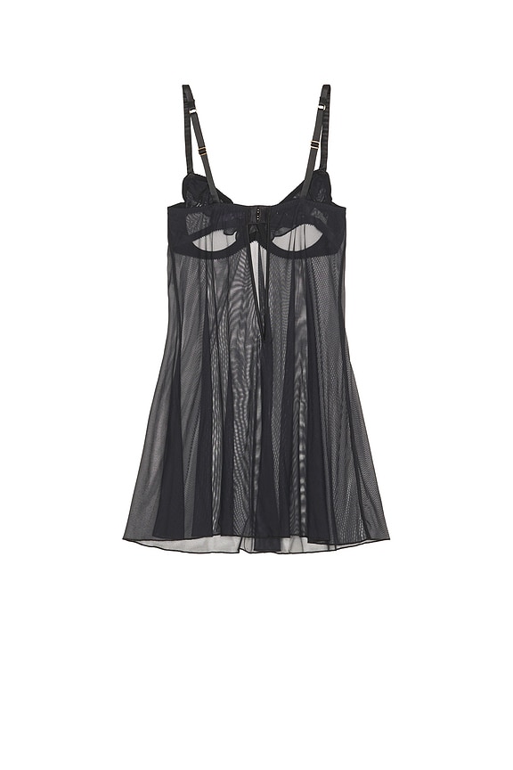 view 2 of 2 Odette Open Cup Chemise in Noir