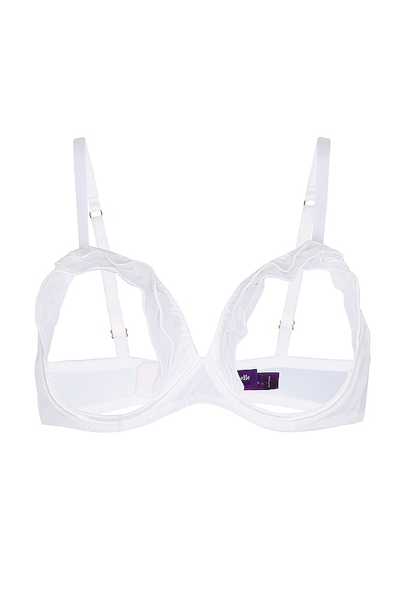 view 1 of 2 Odette Open Cup Bra in Blanc