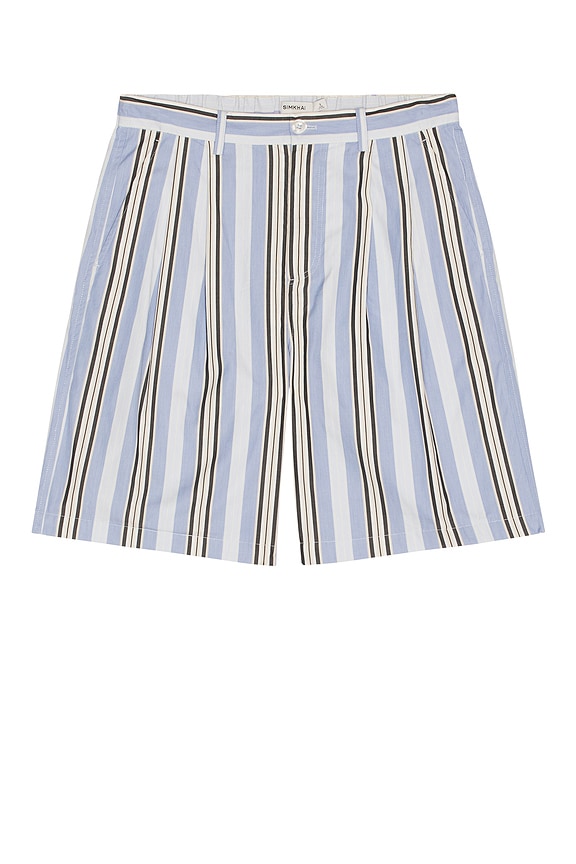 view 1 of 4 Hugh Shorts in Blue Multi Stripe