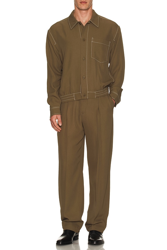 view 2 of 5 KEITH ブルゾンシャツジャケット in Olive