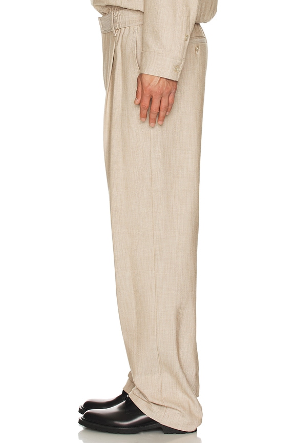 view 2 of 5 Duncan Single Pleat Pull On Pants in Natural Linen