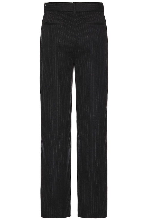 view 2 of 6 Elvis Pleated Pull On Trouser in Charcoal Pinstripe
