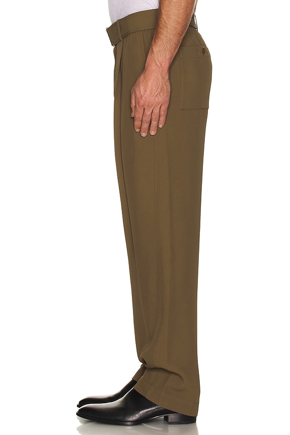 view 2 of 5 PANTALONES PLISADOS ELVIS in Olive