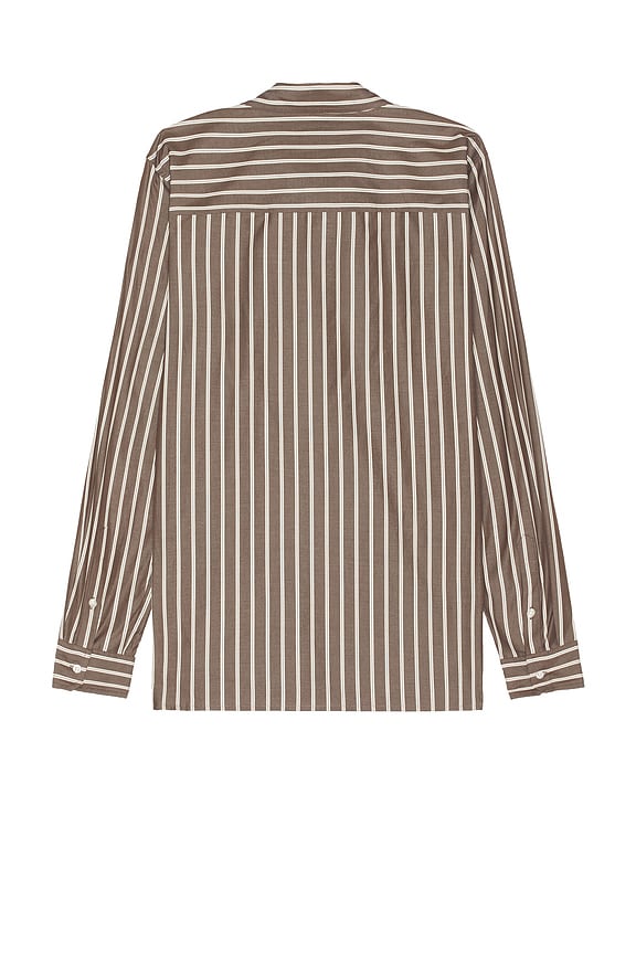 view 2 of 5 シャツ in Chocolate Stripe