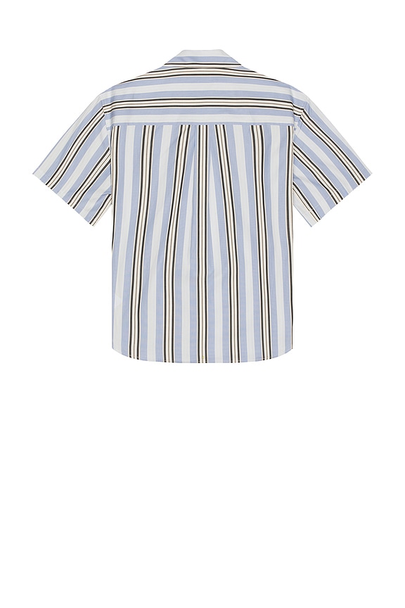view 2 of 5 Deacon Oversized Shirt in Blue Multi Stripe