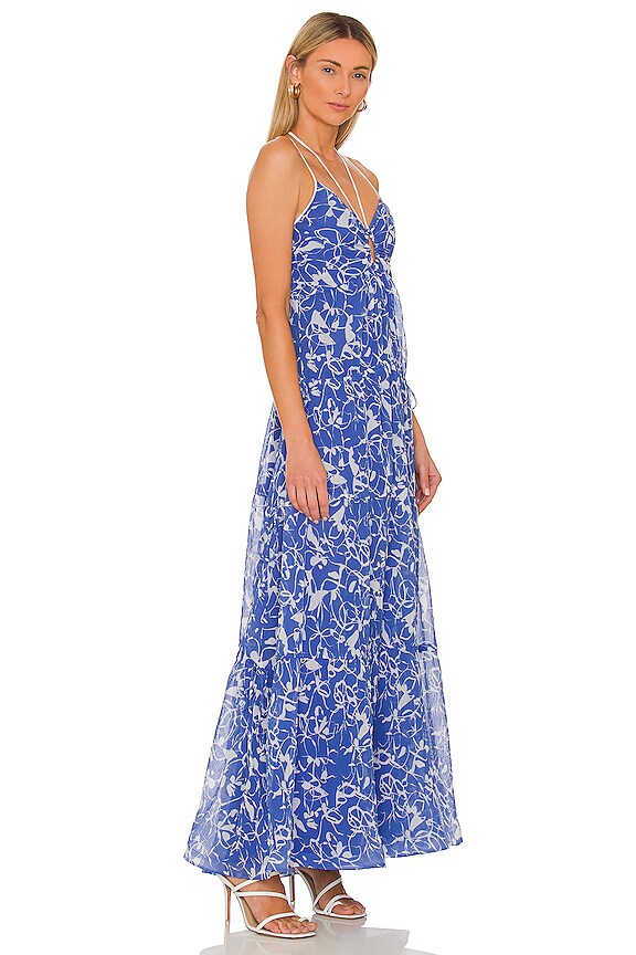 view 2 of 3 Cosima Printed Dress in Amalfi Blue